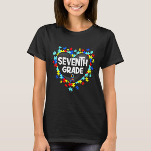 T-shirt Sensibilisation sur l'autisme rétro Coeur de septi