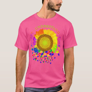T-shirt Sensibilisation sur l'autisme s Sunflower Accepter