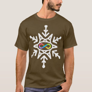 T-shirt Sensibilisation sur l'autisme Snowflake Rainbow In
