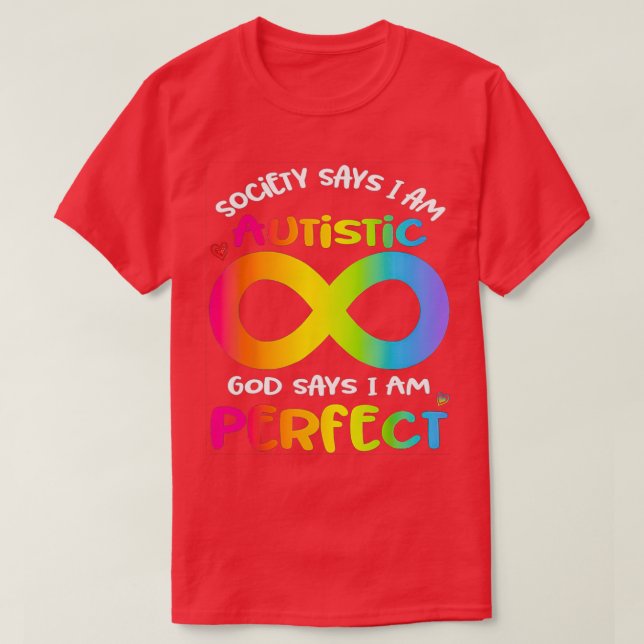 T-shirt Sensibilisation sur l'autisme Society dit que je s (Design devant)