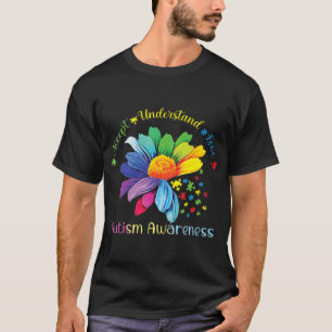 T-shirt Sensibilisation sur l'autisme Sunflower Accepter C