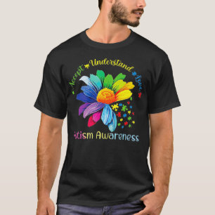 T-shirt Sensibilisation sur l'autisme Sunflower Accepter C