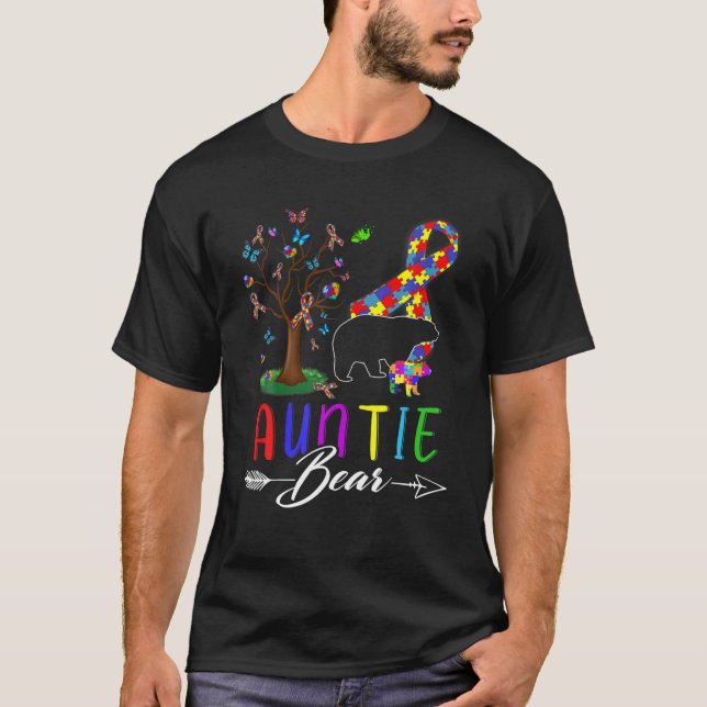T-shirt Sensibilisation sur l'autisme Tante Ours Support A (Devant)