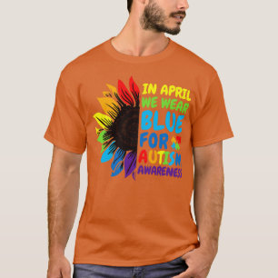 T-shirt Sensibilisation sur l'autisme Tournesol En Avril N