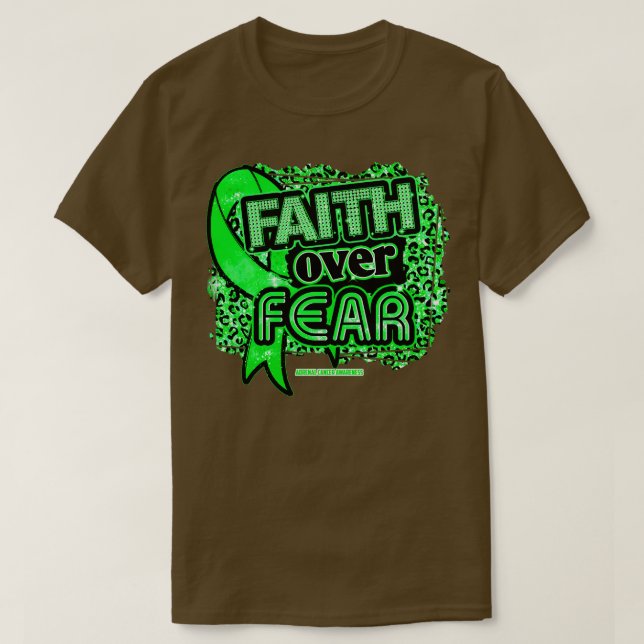 T-shirt Sensibilisation surrénale Ribbon foi sur la peur L (Design devant)