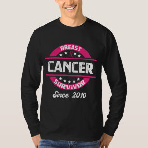 T-shirt Sensibilisation Survivant du cancer du sein depuis