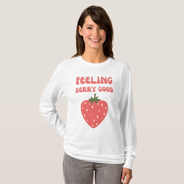 T-shirt Sentez Berry Bonne Fraise Rose Femmes (Devant entier)