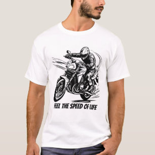T-shirt Sentez la vitesse de vie, Racer en mouvement