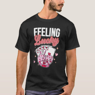 T-shirt Sentez Lucky Game Cards Porker Game Couple Valent