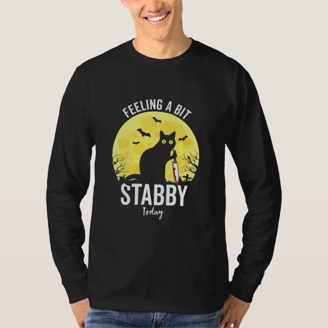 T-shirt Sentez un peu de stabilité aujourd'hui drôle Chat  (Devant)