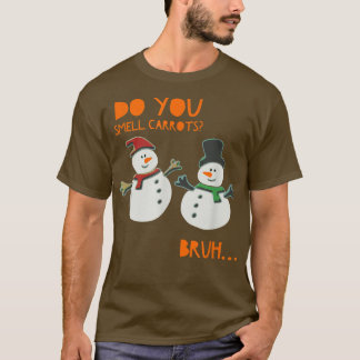 T-shirt Sentez-Vous Des Carottes Pour Drôle Mignon Snowman