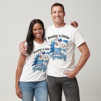 T-shirt Sentez-vous un peu glacé Snowman Hot Cocoa Xmas Mu