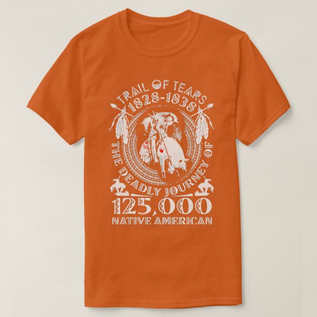 T-shirt Sentier Des Larmes Amérindiens  (Design devant)