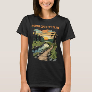T-shirt Sentier forestier du Nord Retro Travel