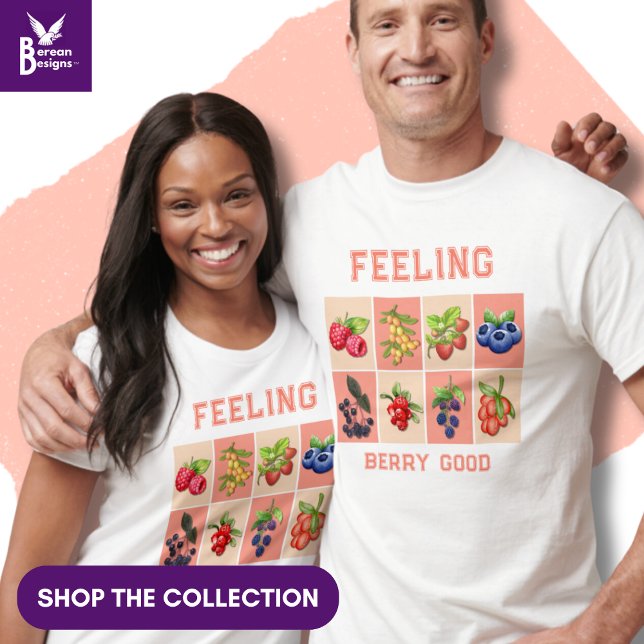 T-shirt SENTIMENT BERRY BONNE Fraise sur mesure (Stylish couples matching tee in the FEELING BERRY GOOD aesthetic. Ideal for plant moms and dads.)