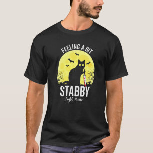 T-shirt Sentir Un Peu Stabilisé À Droite Meow Drôle Chat N
