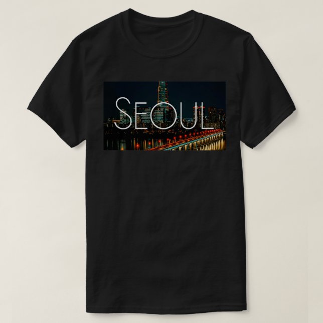 T-shirt Séoul Corée City Night 2 (Design devant)