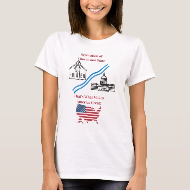 T-shirt Séparation de l'Église et de la Chemise de l'État (Devant)