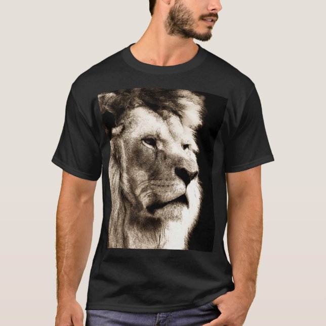 T-shirt Sepia Lion (Devant)