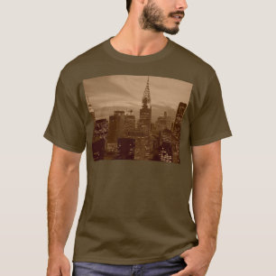 T-shirt Sepia Tone New York