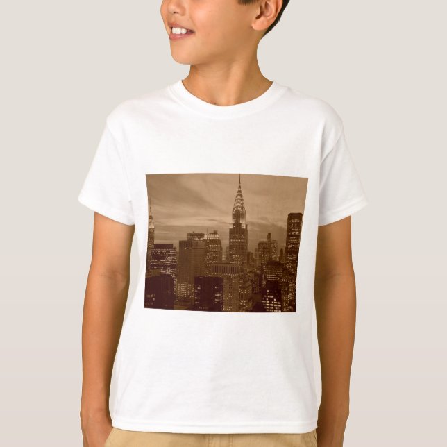 T-shirt Sepia Tone New York (Devant)