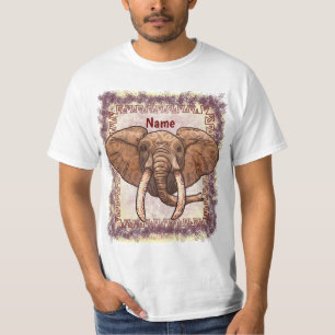 T-shirt Sepia Tribal Elephant