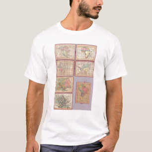 T-shirt Sept cartes de puzzle du monde