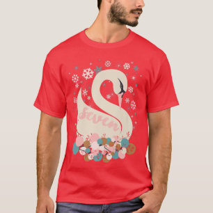 T-shirt Sept cygnes nager 12 jours de Noël hiver