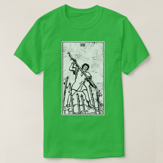 T-shirt Sept des Wands VII de Wands Tarot d Arcana majeur  (Design devant)