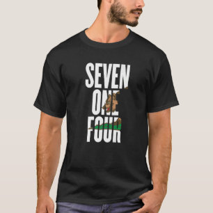 T-shirt Sept Un Quatre 714 Indicatif régional Californie A