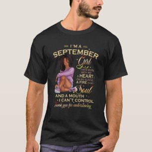 T-shirt September Girl Birthday Melanin Afro Queen For Bla