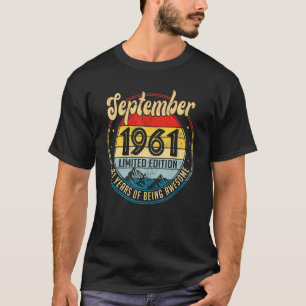 T-shirt Septembre 1961 61e anniversaire 61 ans