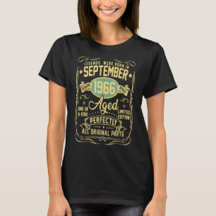 T-shirt Septembre 1966 56e anniversaire 56 ans Femmes