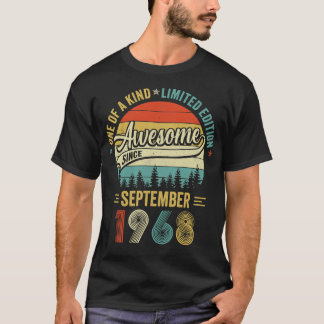 T-shirt Septembre 1968 Vintage 55 ans Retro 55th Bir
