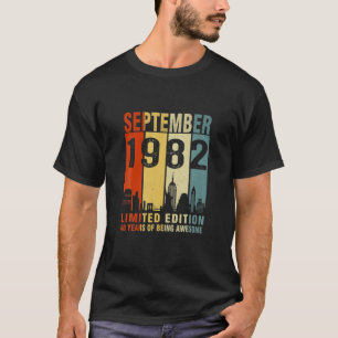 T-shirt Septembre 1982 Edition Limitée 40 Ans D'Être