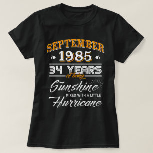 T-shirt Septembre 1985, 34 ans d'être soleil