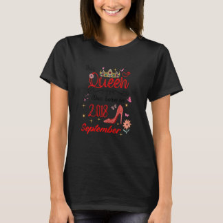 T-shirt Septembre 2018 Anniversaire Cette Reine Est Née En
