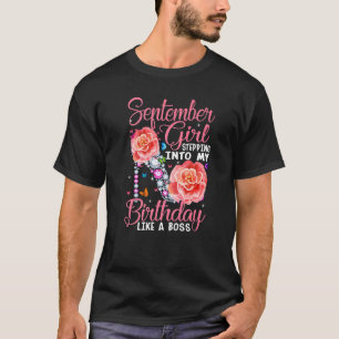 T-shirt Septembre Fille Entrant Dans Mon Anniversaire Comm