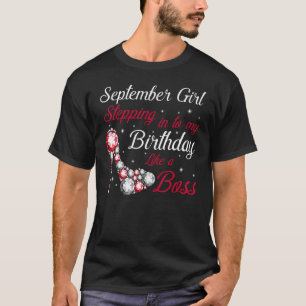 T-shirt Septembre Fille Entrant Dans Mon Anniversaire Comm