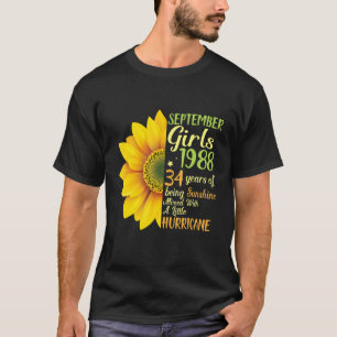 T-shirt Septembre Filles 1988 34 Ans Être ensoleillé Mixte