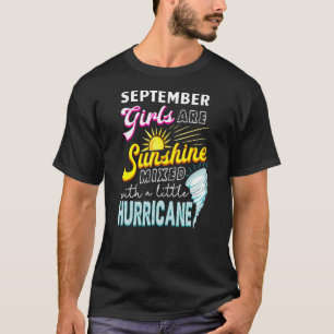T-shirt Septembre Les Filles Sont Brillantes Mélangées Ave