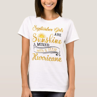 T-shirt Septembre Les filles sont soleil mélangé avec un p