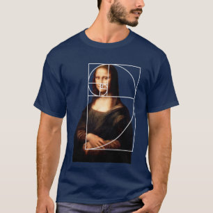 T-shirt Séquence Leonardo da Vinci Mona Lisa Fibonacci