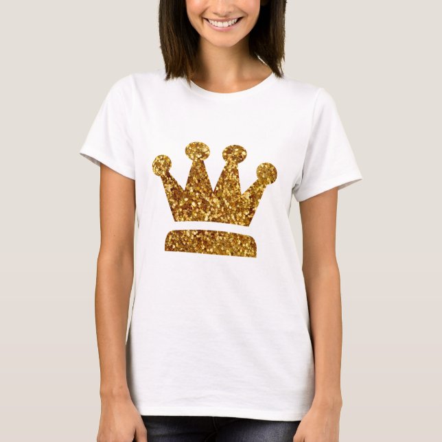 T-shirt Séquences d'or Reine Couronne (Devant)