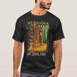 T-shirt Sequoia National Park California Retro perturbé
