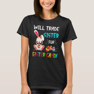 T-shirt Sera Échange Soeur De Pâques Lapin De Bonbons Mang