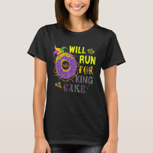 T-shirt Sera En Course Pour Le Cool King Cake Mardi Gras C