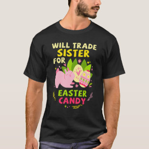 T-shirt Sera La Soeur De Pâques Bonbons Drôle Pâques Da