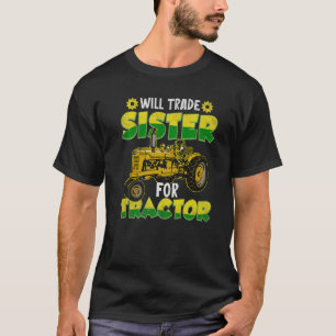 T-shirt Sera La Soeur De Tracteur Pour Les Enfants De Trac