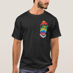 T-shirt Serape Pocket Pinata Mexicain Cactus Guitare Fiest